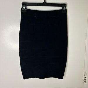 Guess | black bandage bodycon pencil skirt with slit | small